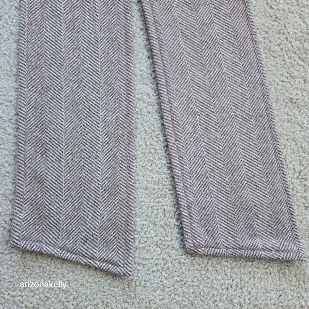 NWOT Tan Wool Herringbone Tailored/Structured Scarf Menswear Haberdashery - Picture 2 of 14